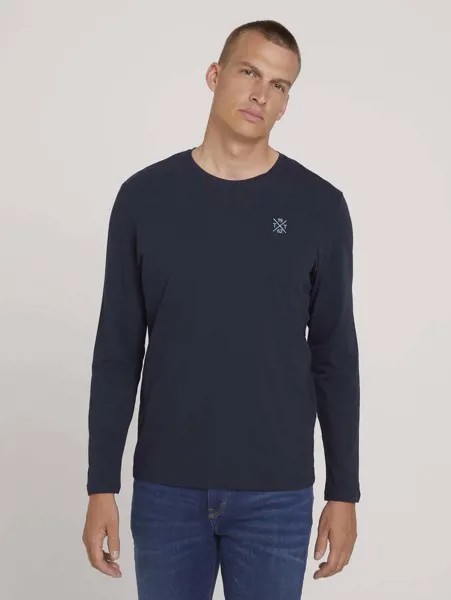 Лонгслив мужской 1027416 TOM TAILOR синий 2XL