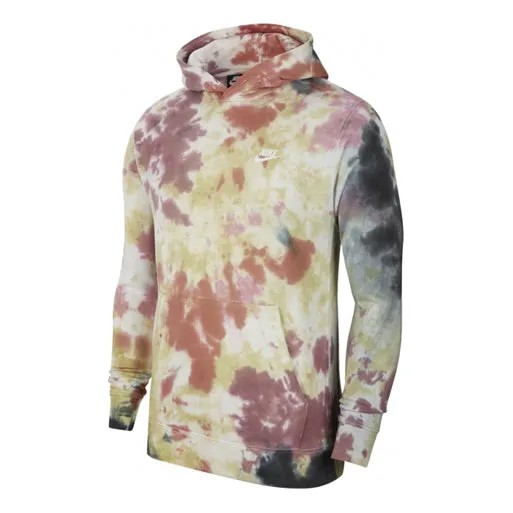 Толстовка Men's Nike Chest Small Logo Tie Dye Loose Colorblock, цвет colorblock