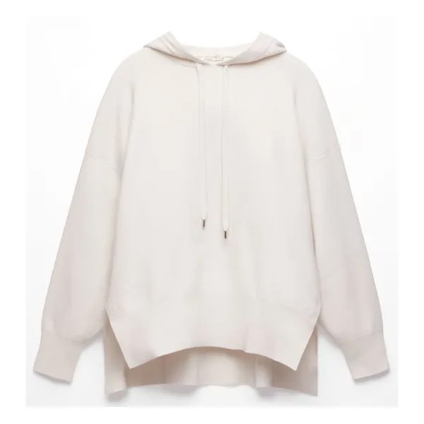 Худи Oysho Knit Oversized, кремово-белый
