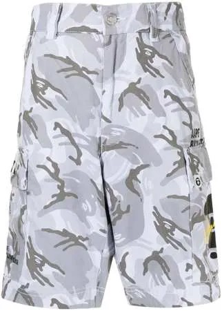 AAPE BY *A BATHING APE® шорты-бермуды с камуфляжным принтом