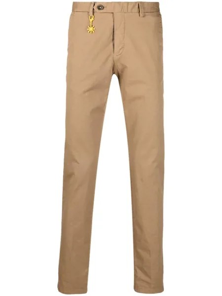 Manuel Ritz брюки чинос с подвеской-логотипом