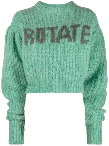 ROTATE джемпер с логотипом, зеленый