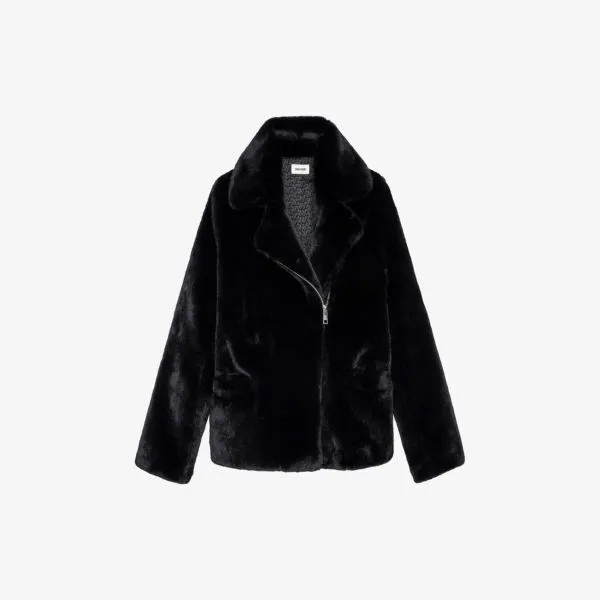 Пальто из искусственного меха Freeze Zadig&Voltaire, цвет noir