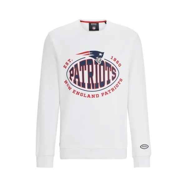 Свитшот Boss X Nfl Cotton-blend With Collaborative Branding Patriots, белый