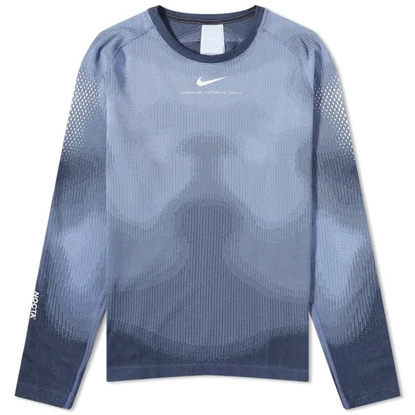 Топ Nike X Nocta Knit Long Sleeve, цвет Cobalt Bliss & Dark Obsidian