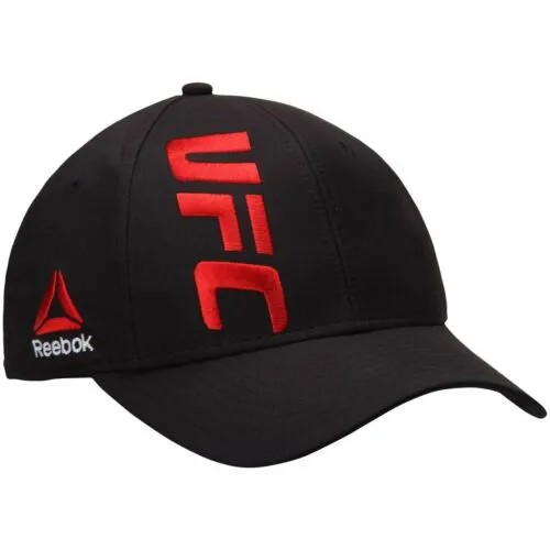 Мужская кепка Reebok x UFC Structured Flex - черная | Красный