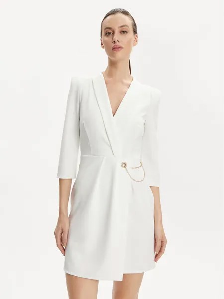 Коктейльное платье стандартного кроя Rinascimento, белый
