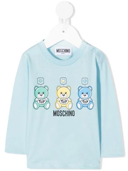 Moschino Kids футболка с принтом Teddy Bear