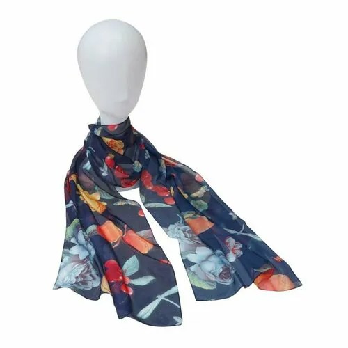 Шарф Roby Foulards,160х40 см, синий