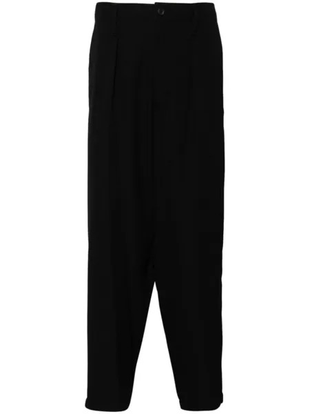 Yohji Yamamoto зауженные шерстяные брюки, черный