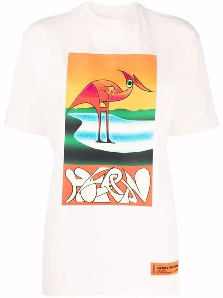 Heron Preston футболка с абстрактным принтом