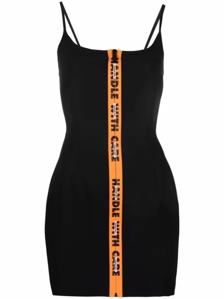 Heron Preston короткое платье с молнией, черный