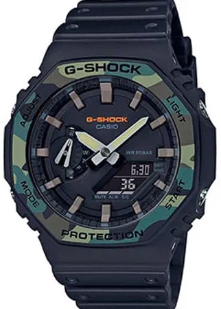 Японские наручные  мужские часы Casio GA-2100SU-1AER. Коллекция G-Shock