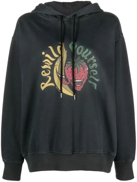 Stella McCartney худи Rewild из джерси с принтом, черный