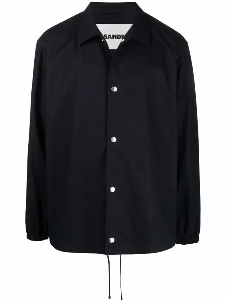 Jil Sander logo-print shirt jacket