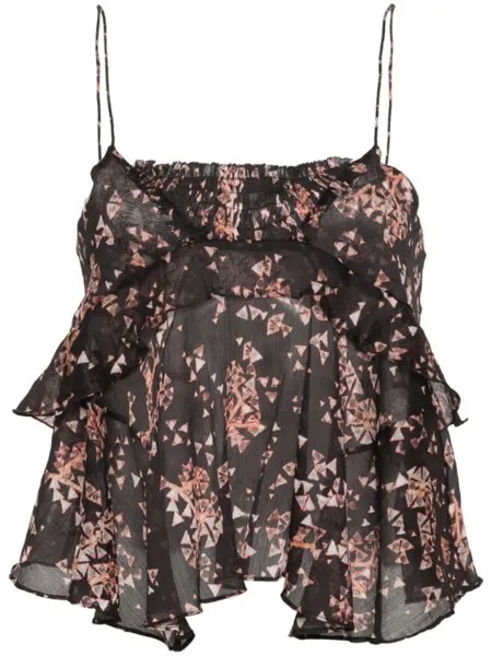 Блузка Anissa с рюшами ISABEL MARANT, черный