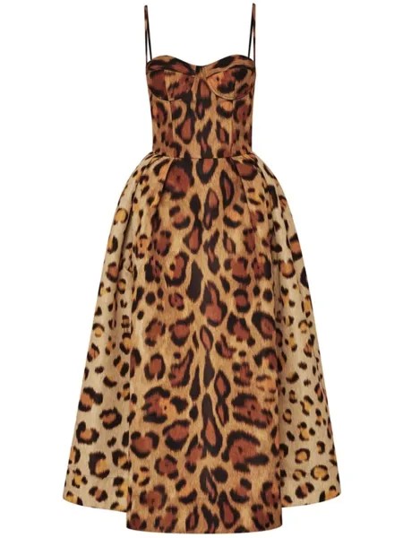 Oscar de la Renta коктейльное платье Jaguar Faille, нейтральный цвет