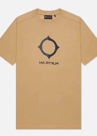 Мужская футболка MA.Strum Distort Logo, цвет бежевый, размер XXL