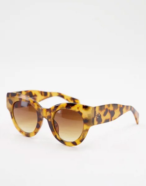 Солнцезащитные очки в массивной оправе с круглыми линзами AJ Morgan-Коричневый цвет