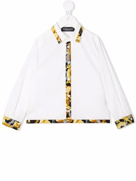 Versace Kids рубашка с принтом Baroccoflage