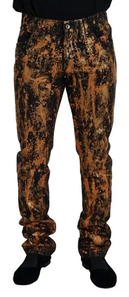 Джинсы DOLCE - GABBANA золотисто-пепельный хлопок, мужские джинсы в стиле ретро IT50/W36/L, рекомендованная цена 1270 долларов США