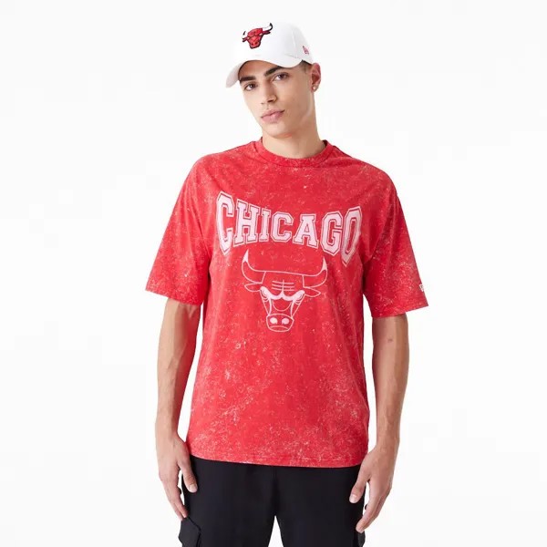Футболка New Era NBA Washed Chicago Bulls T-shirt, красный