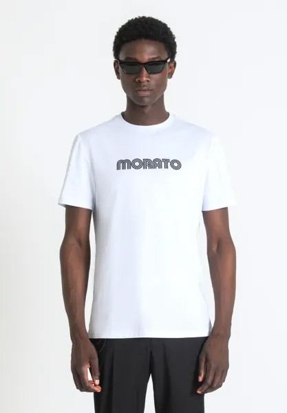 Футболка с принтом Slim Fit T-Shirt Antony Morato, белый