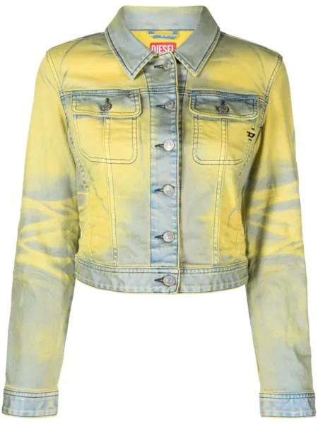 Diesel укороченная джинсовая куртка De-Slimmy-S, зеленый