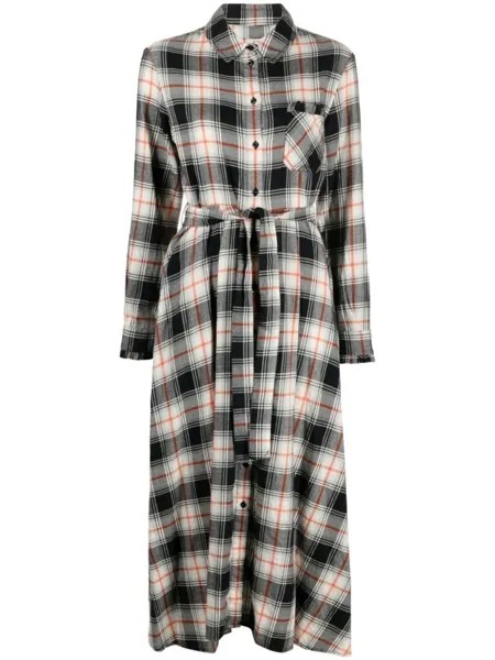 Woolrich платье-рубашка в клетку, черный