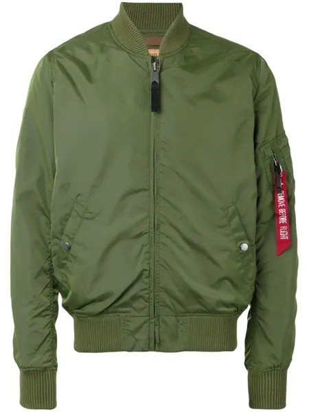 Alpha Industries классическая куртка-бомбер, зеленый