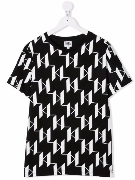 Karl Lagerfeld Kids футболка с монограммой