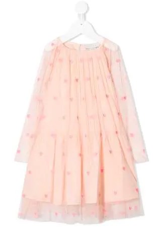 Stella McCartney Kids платье из тюля с вышивкой