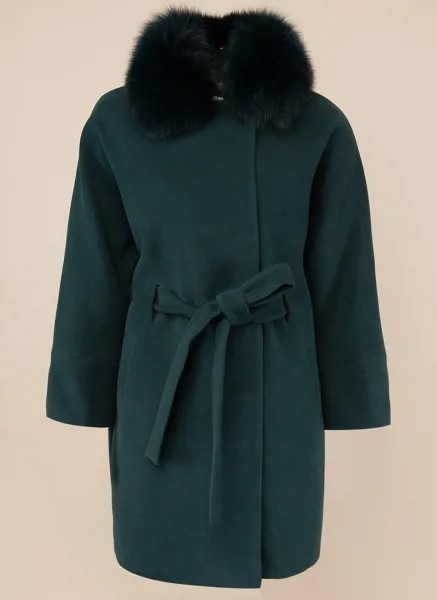 Пальто женское Каляев 155636 зеленое 50-52
