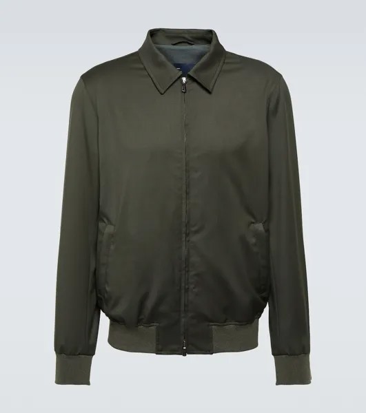 Шерстяной бомбер Thom Sweeney, зеленый