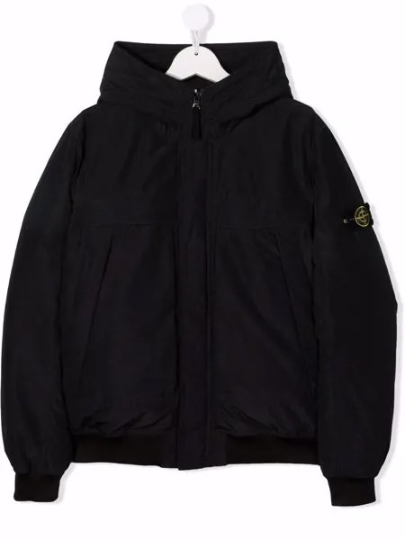 Stone Island Junior куртка на молнии с капюшоном