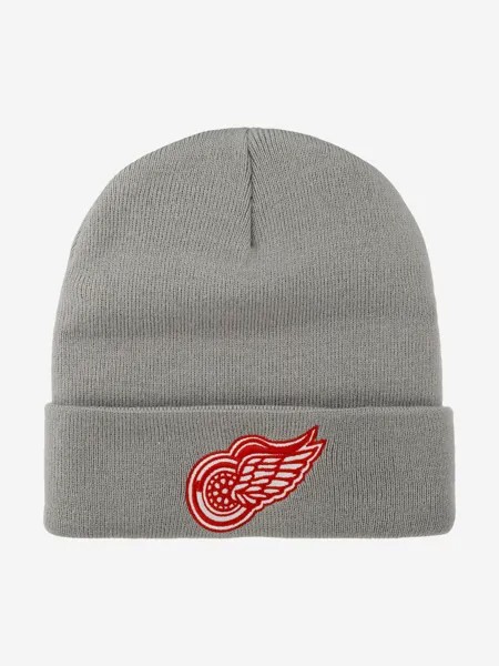 Шапка с отворотом MITCHELL NESS EU175-TEAMTALK-GRY Detroit Red Wings NHL (серый), Серый