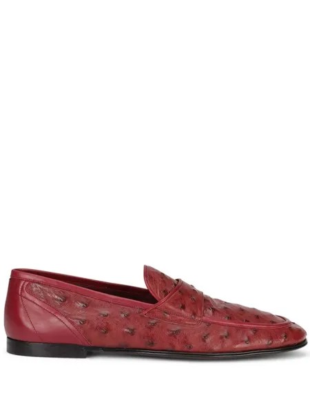 Dolce & Gabbana фактурные слиперы, красный