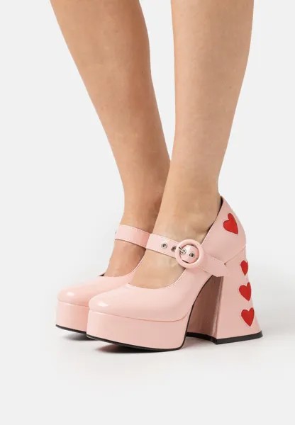 Туфли на платформе LAMODA, розовый/красный