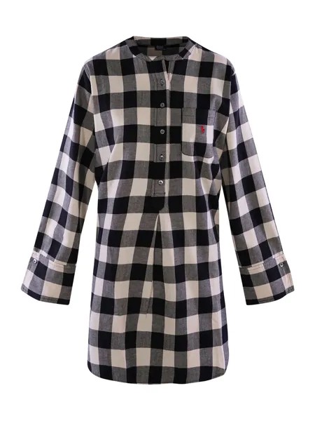 Ночная рубашка Polo Ralph Lauren Cozy Flannel, черный