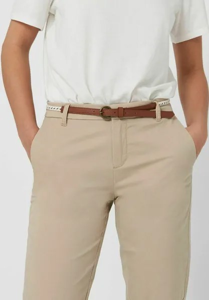 Брюки льняные Onlbiana Belt ONLY, перегной