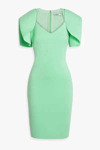 Платье с аквалангом с рюшами Badgley Mischka, мятный