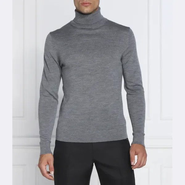 Шерстяная водолазка приталенного кроя Calvin Klein, серый