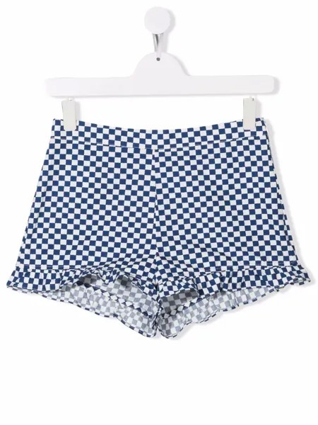 Stella McCartney Kids шорты с оборками в клетку