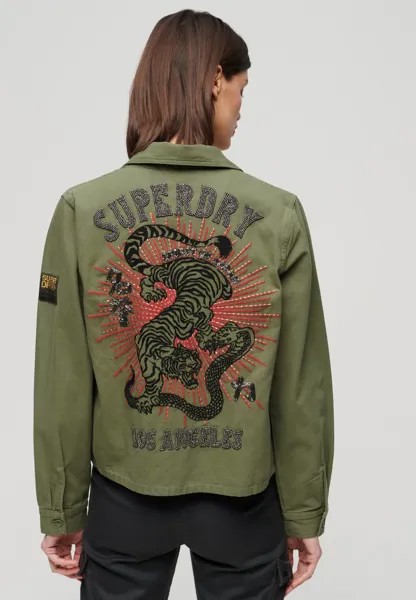 Легкая куртка EMBELLISHED MILITARY Superdry, зеленый