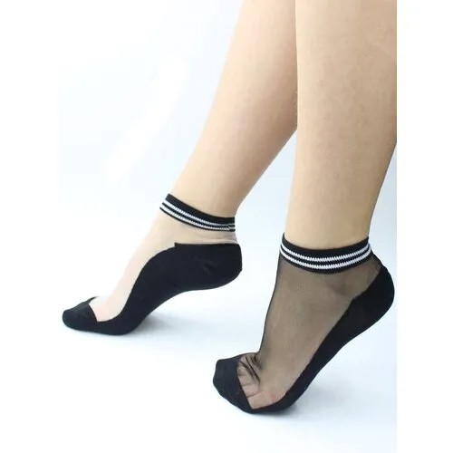 Женские носки  укороченные, размер 36-39, черный