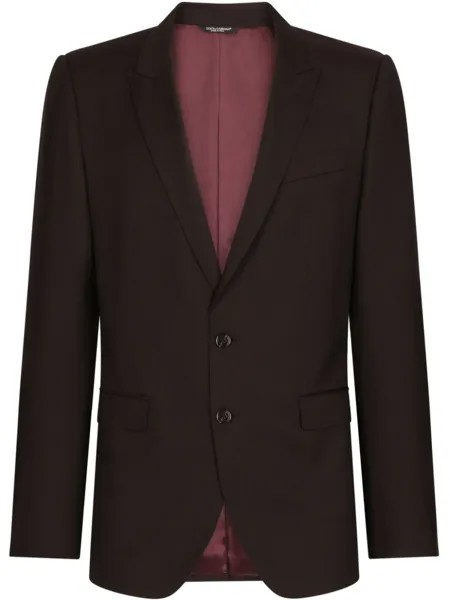Dolce & Gabbana костюм Martini с однобортным пиджаком, коричневый