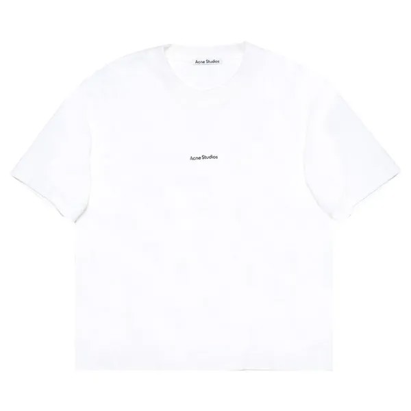 Футболка Acne Studios Logo T-Shirt Optic White, белый