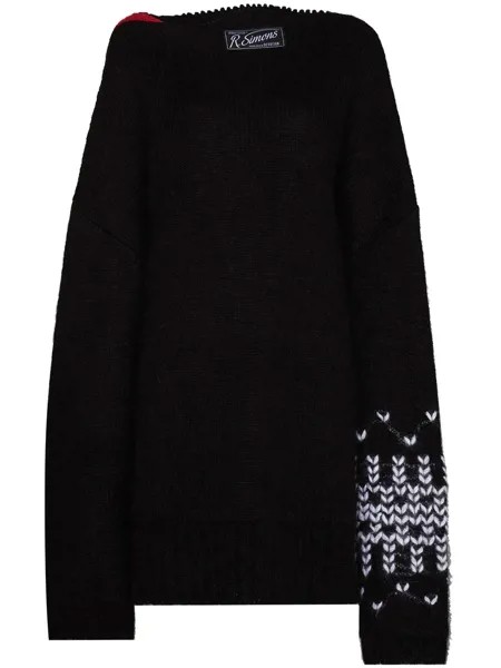 Raf Simons frayed-edge oversized jumper