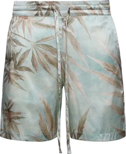 Шорты Nahmias Hawaiian print Silk Shorts 'Ice Blue/Multicolor', зеленый