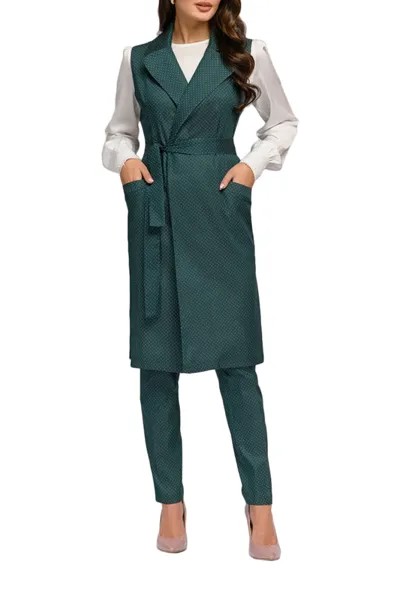 Жилет женский D&M by 1001DRESS DM01676EM зеленый XS